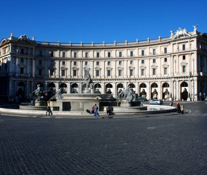 Vista di Piazza della Repubblica Roma